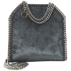 Stella McCartney Falabella Fold Over Crossbody Bag Velvet Tiny