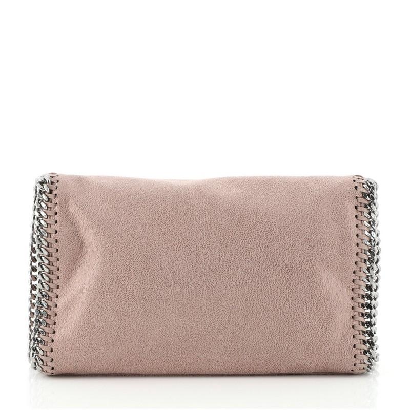 Stella McCartney Falabella Fold Over Flap Crossbody Bag Shaggy Deer Mini In Good Condition In NY, NY