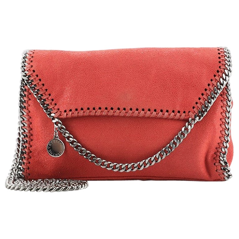 Stella McCartney Falabella Fold Over Flap Crossbody Bag Shaggy Deer Mini