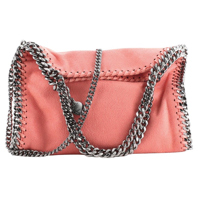 Stella McCartney Falabella Fold Over Flap Crossbody Bag Shaggy Deer