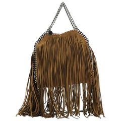 Stella McCartney Falabella Fringe Fold Over Crossbody Bag Shaggy Deer Min