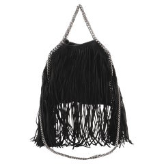 Stella McCartney Falabella Fringe Fold Over Crossbody Bag Shaggy Deer Min