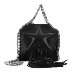 Stella McCartney Falabella Fringe Star Fold Over Crossbody Bag Shaggy Dee