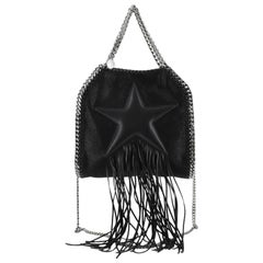 Stella McCartney Falabella Fringe Star Fold Over Crossbody Bag Shaggy Deer Mini