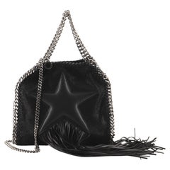 Stella McCartney Falabella Fringe Star Fold Over Crossbody Bag Shaggy Deer Mini