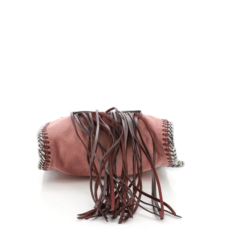 Stella McCartney Falabella Fringe Star Fold Over Crossbody Bag Shaggy