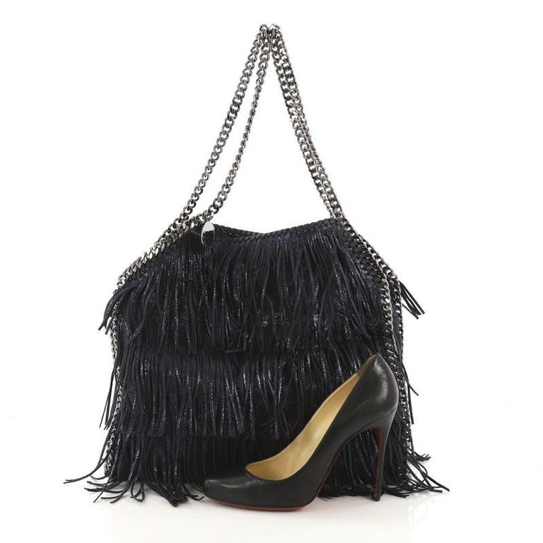 Stella Mccartney Falabella Fringe Tote Gy Deer Small Stella Mccartney Falabella Fringe Tote Gy Deer Small