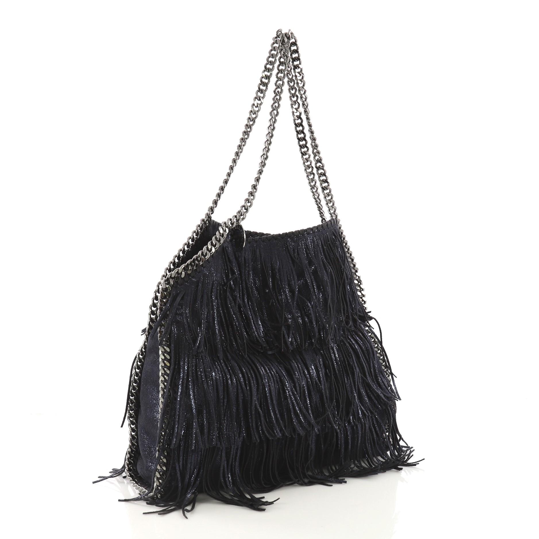 Stella McCartney Falabella Fringe Tote Shaggy Deer Small at