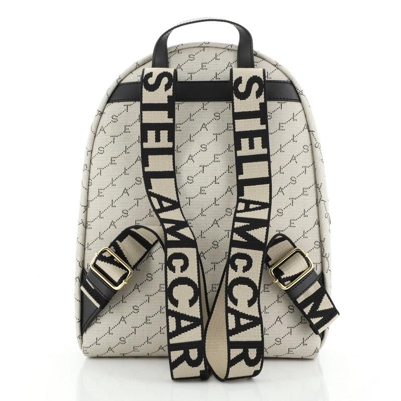 Stella McCartney Falabella Go Monogram Backpack Printed Canvas Medium In Good Condition In NY, NY