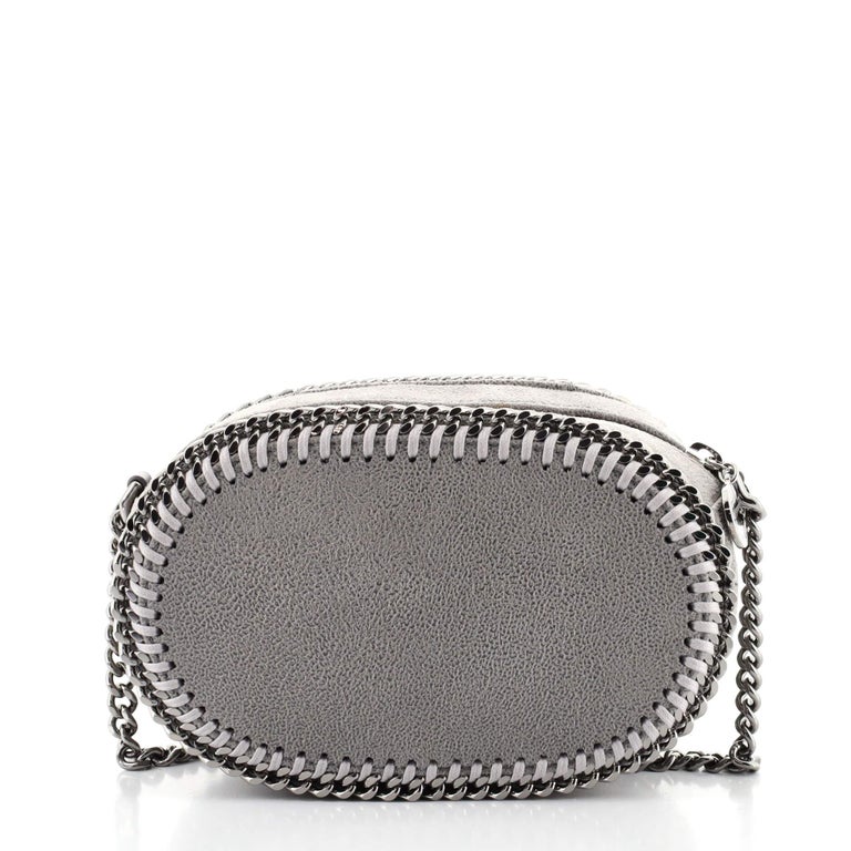 Stella McCartney Falabella Oval Crossbody Bag Shaggy Deer Small In Good Condition For Sale In New York, NY