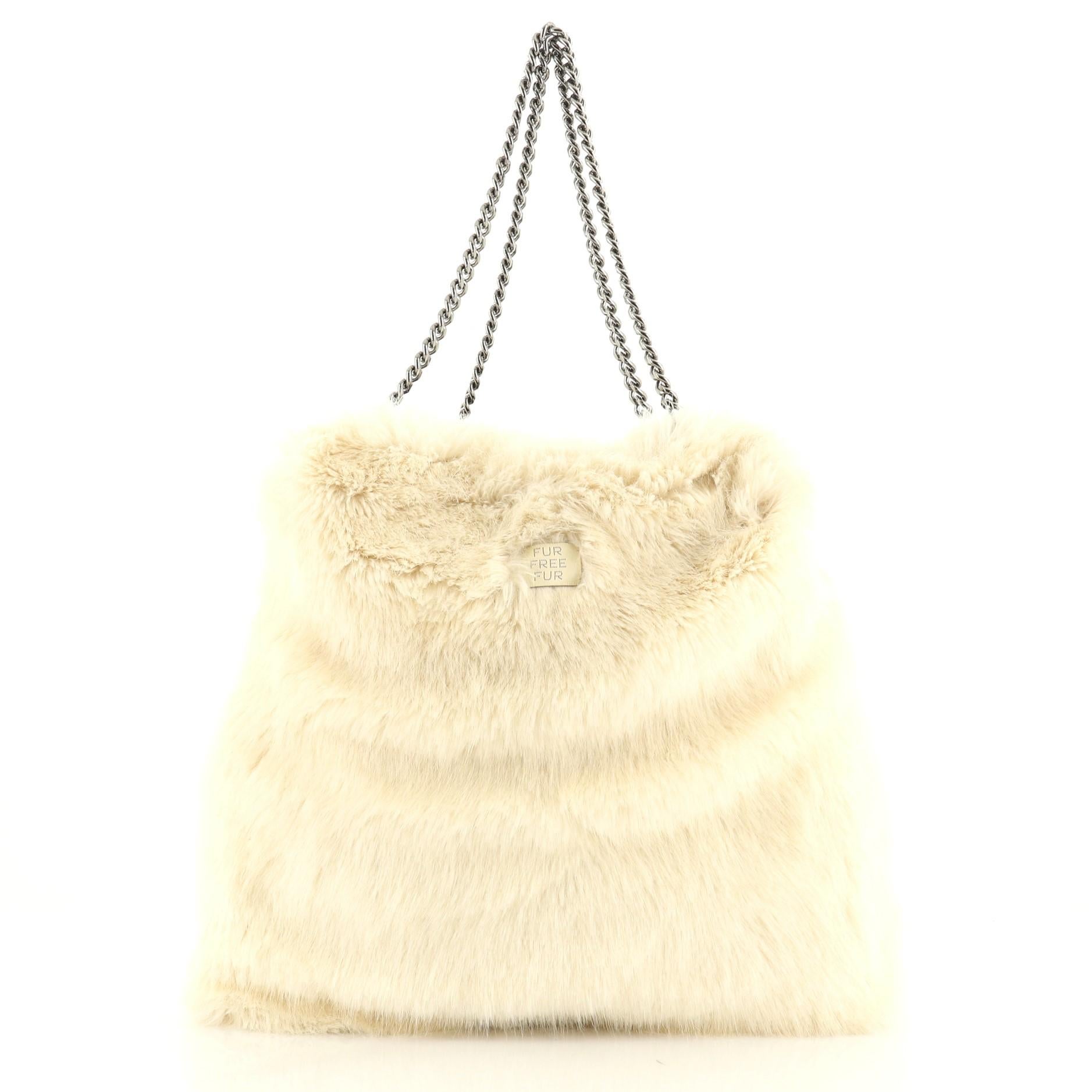 Stella McCartney Falabella Reversible Tote Shaggy Deer and Faux Fur Small 1