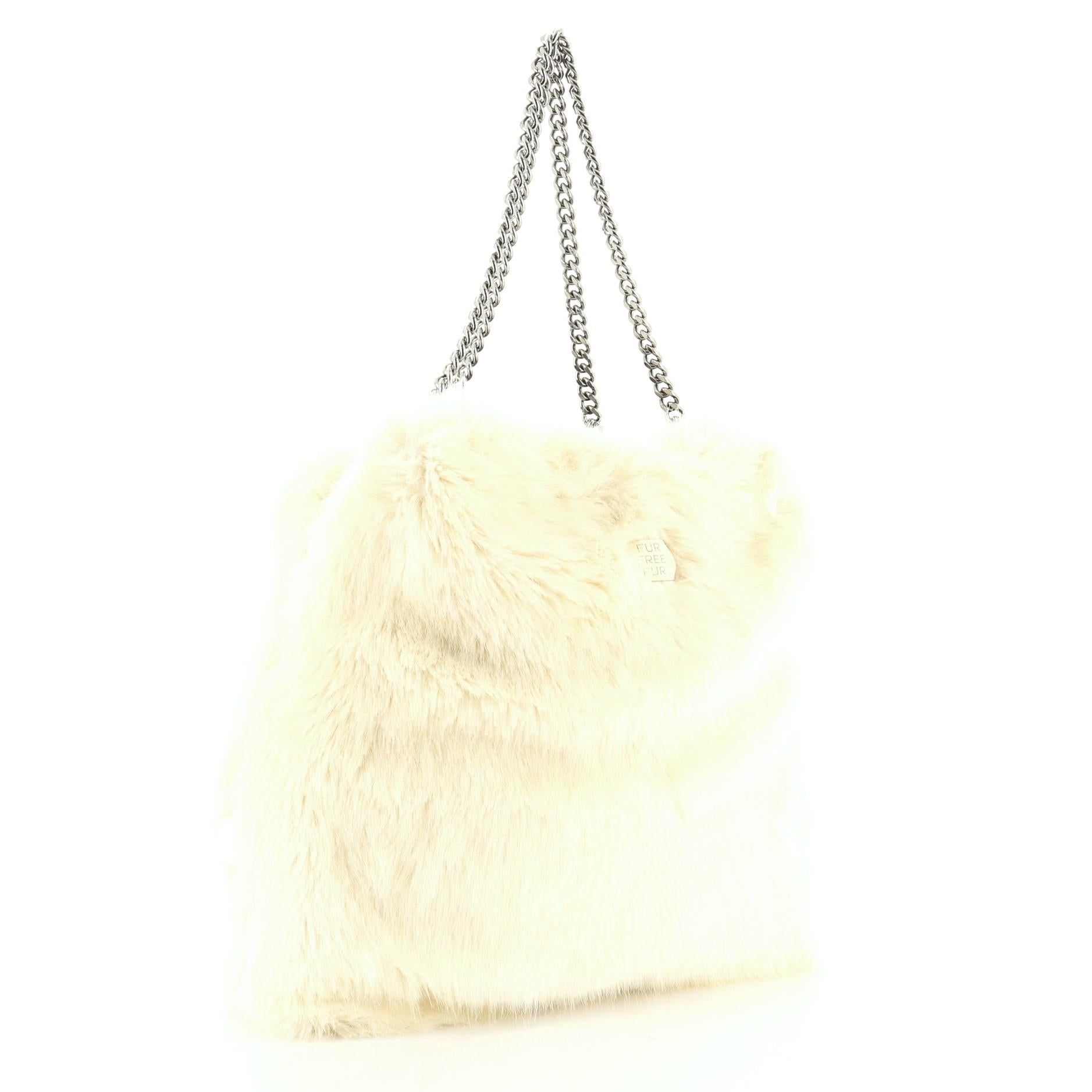 Stella McCartney Falabella Reversible Tote Shaggy Deer and Faux Fur Small 2