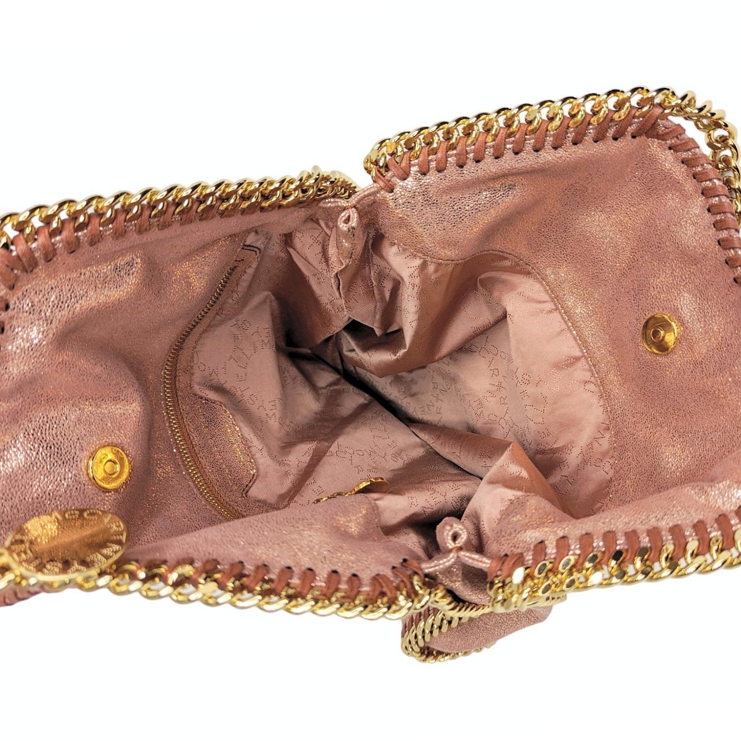 Stella McCartney Falabella Shimmer Fold-Over Tote Bag For Sale 2