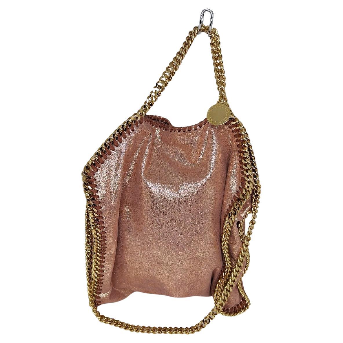 Stella McCartney Falabella Shimmer Fold-Over Tote Bag For Sale