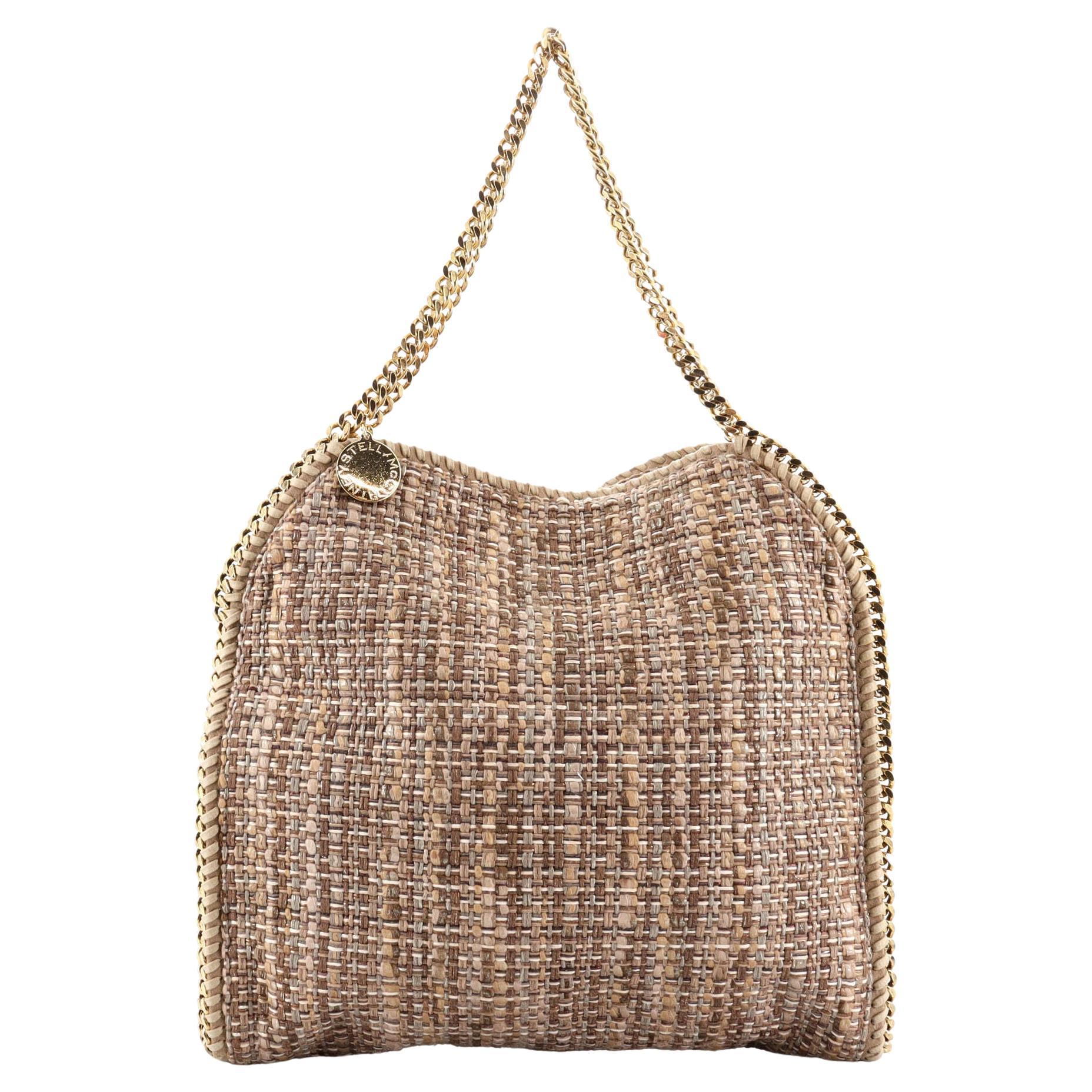 STELLA MCCARTNEY Gold Metallic Boucle Falabella Tote Bag at 1stDibs