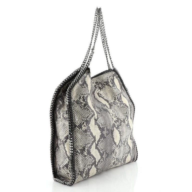 Pochette Stella McCartney En Cuir Vegan Motif Python - Couleur Doré - Style Bandoulière