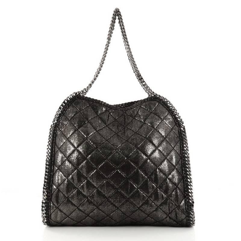 Stella McCartney Falabella Tote Quilted Shaggy Deer Small In Excellent Condition In NY, NY