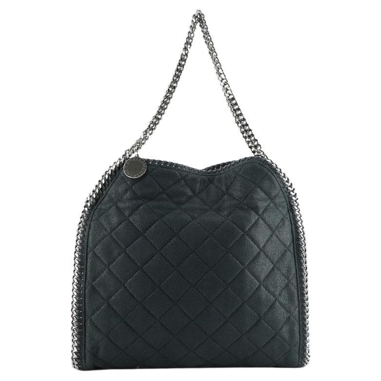 Large Stella Quilted Shoulder Tote Bag - Black
