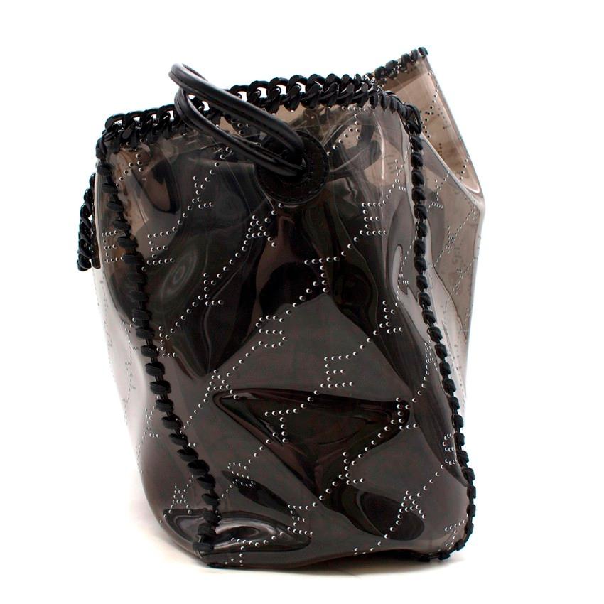 Black Stella McCartney Falabella Transparent PVC Tote Bag - New Season