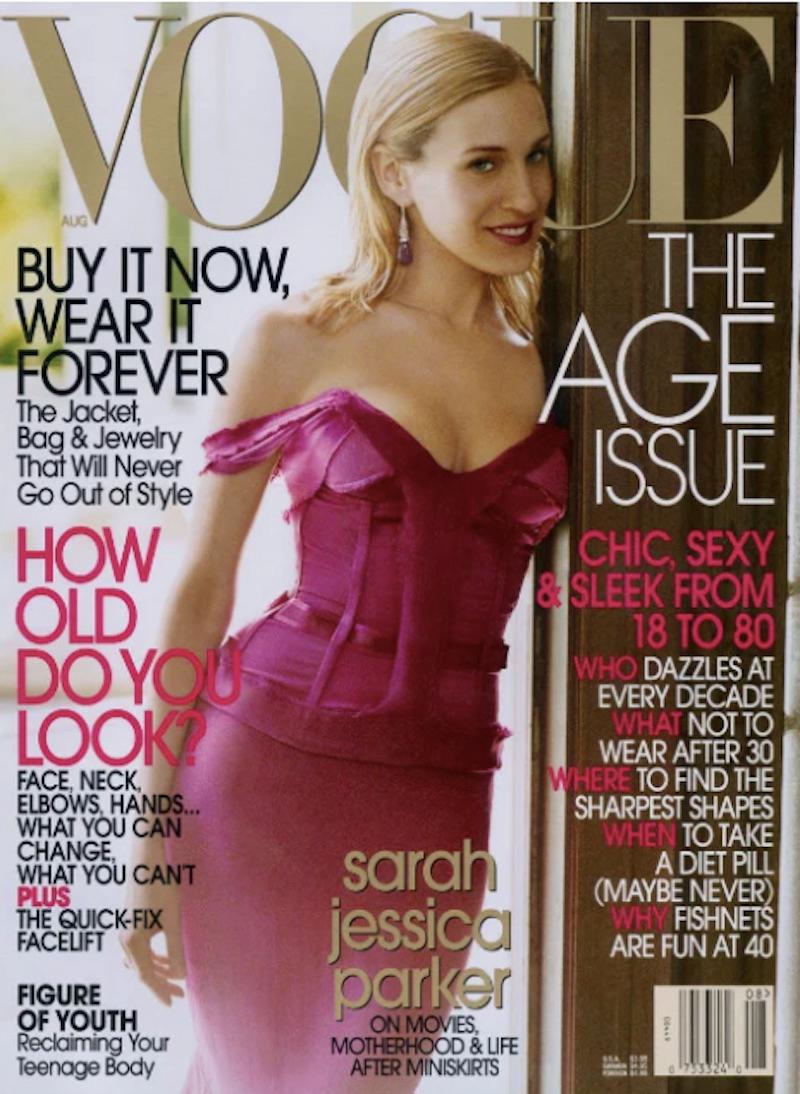 Stella McCartney Herbst 2003 Magentafarbenes Korsett-Minikleid aus Seide (SJP Vogue Cover) im Angebot 1