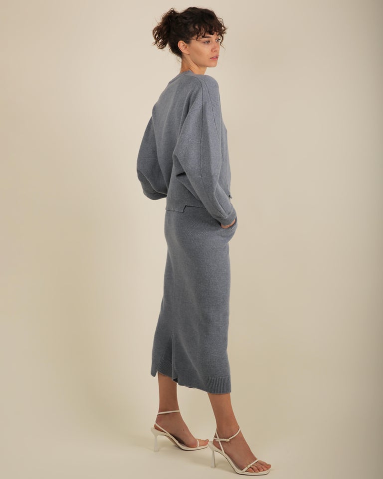 grey sweater blue dress pants Soft Season Button-Front Taupe Sweater | Trendy Women's Tops