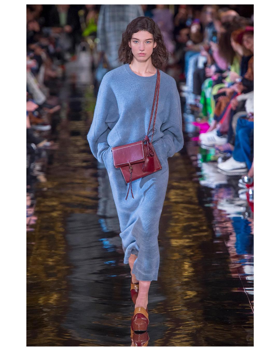 Stella McCartney Herbst18 Blaues übergroßes, passendes Pulloverkleid aus Woll-Alpaca in Übergröße im Angebot 12