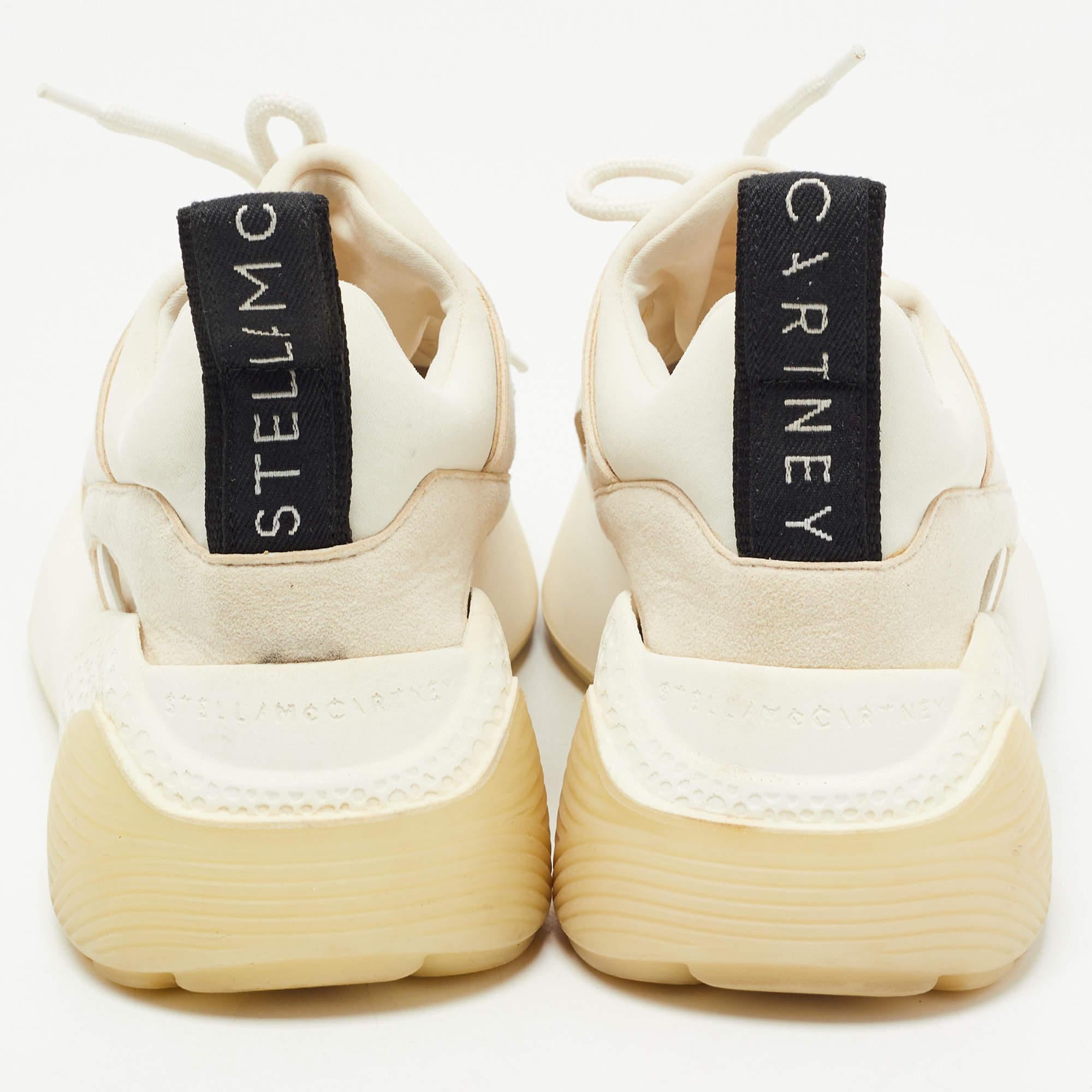 Stella McCartney Faux Leather And Faux Suede Eclypse Low Top Sneakers Size 36 3