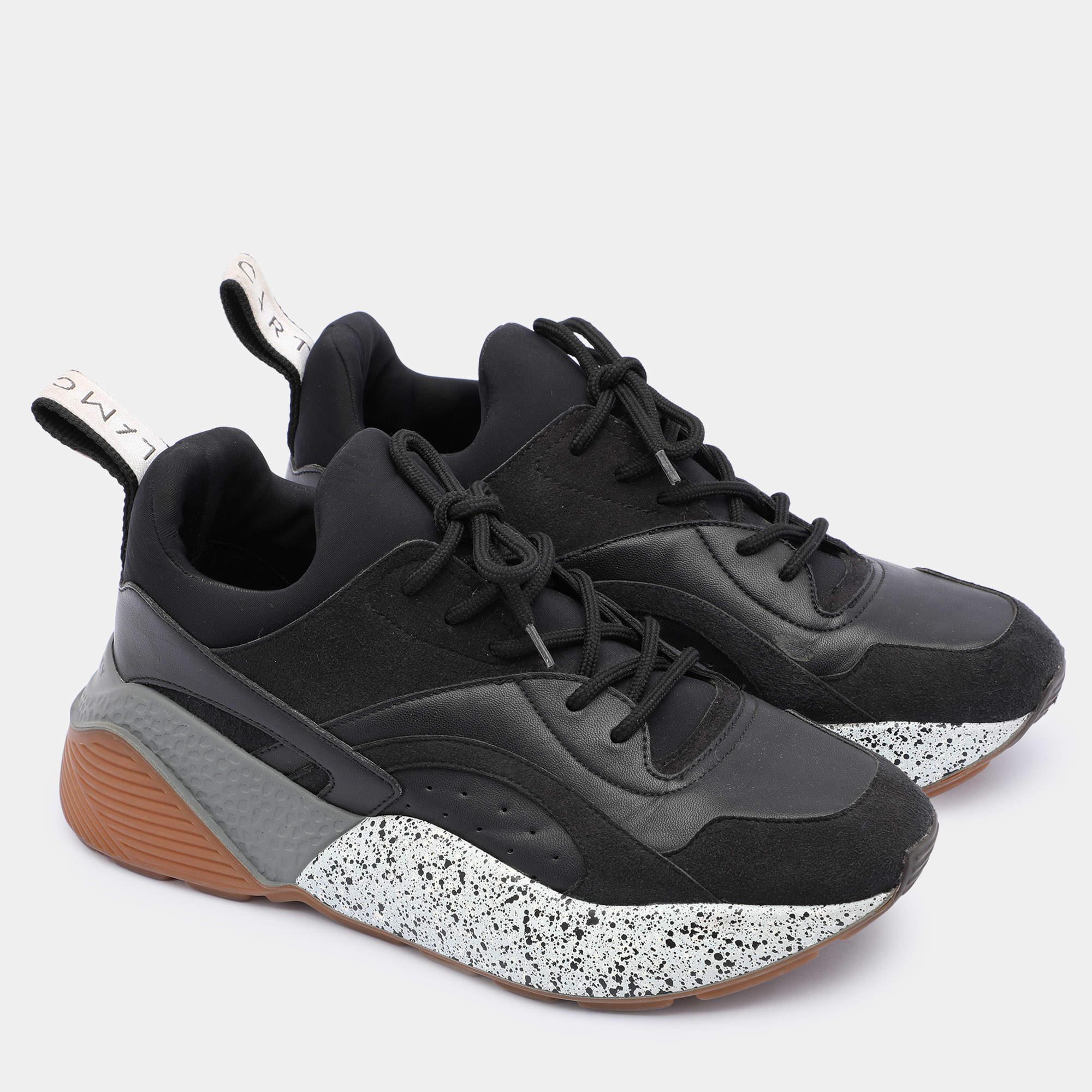 Baskets basses Eclypse Stella McCartney en faux cuir et faux daim, taille 38 Bon état - En vente à Dubai, Al Qouz 2