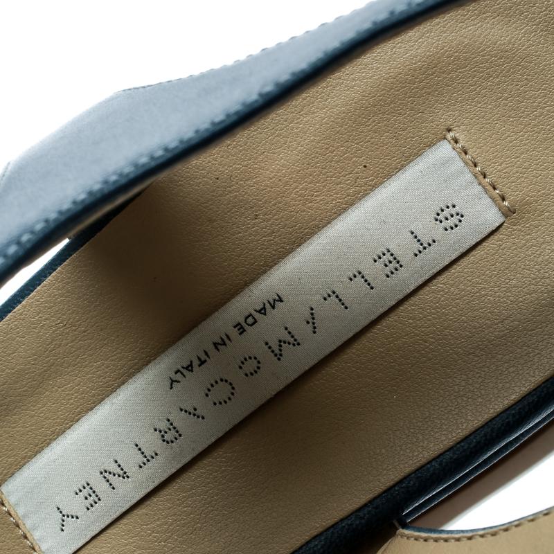 Stella McCartney  Faux Leather Indium Elyse Star Platform Sandals Size 39 1