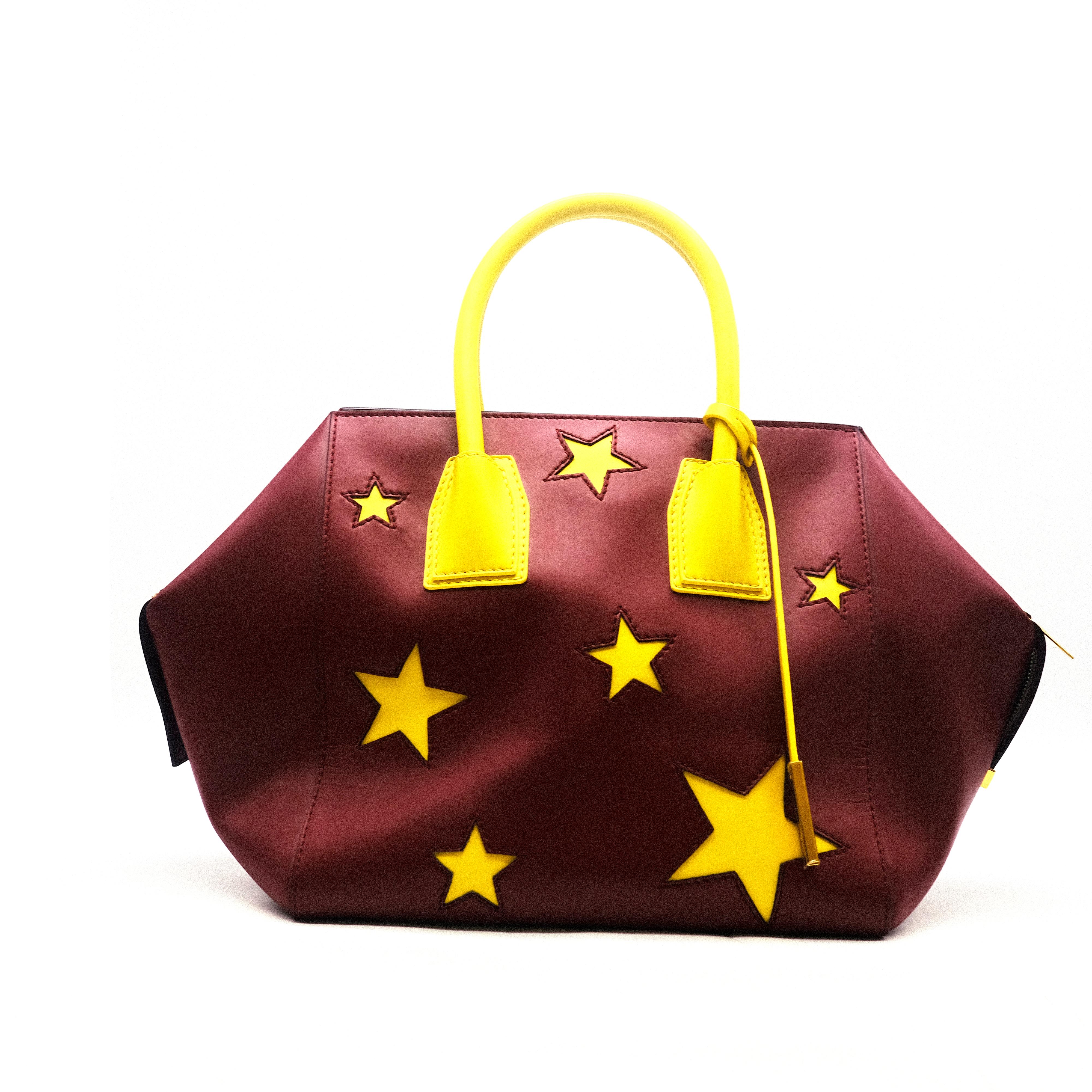 Stella McCartney Faux-Leather Star Embossed Tote Bag  For Sale 4