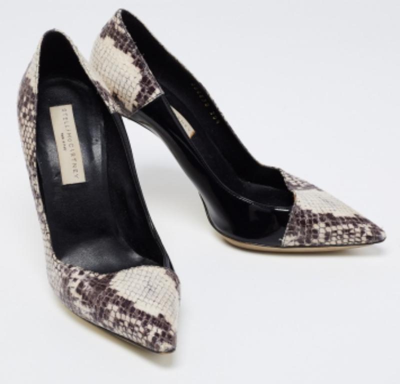 Stella McCartney Escarpins D'orsay en faux vernis et cuir gaufré Taille 38.5 Pour femmes en vente