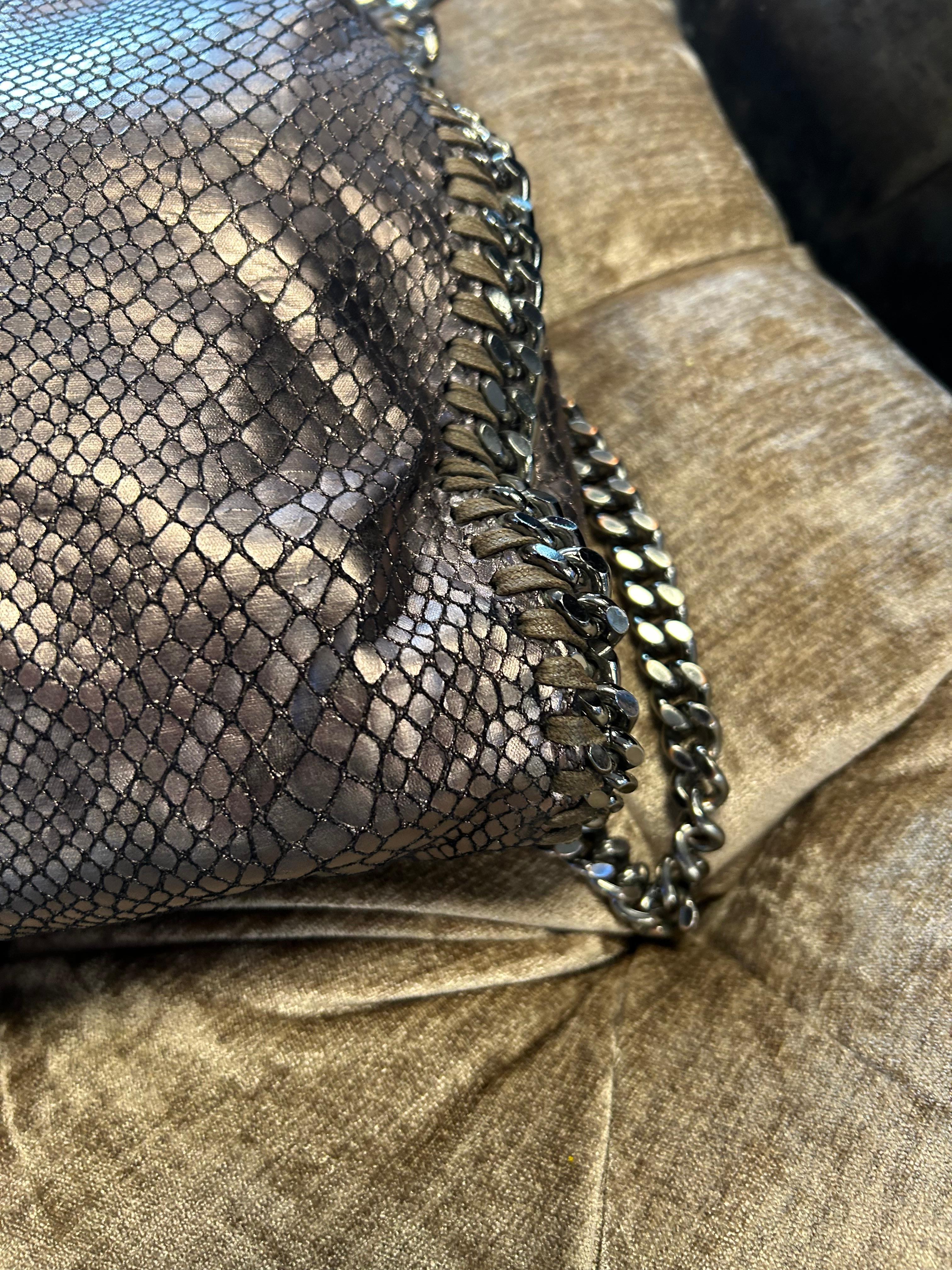 Stella McCartney Faux Python Embossed Leather Falabella Tote 7