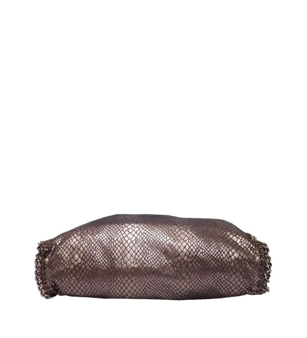 Stella McCartney Faux Python Embossed Leather Falabella Tote, Features two chain handles, push lock, and one interior pocket.

Material: Leather
Hardware: Silver
Height: 47cm
Width: 43cm
Depth: 14cm
Handle Drop: 21cm
Overall condition: Good
Interior