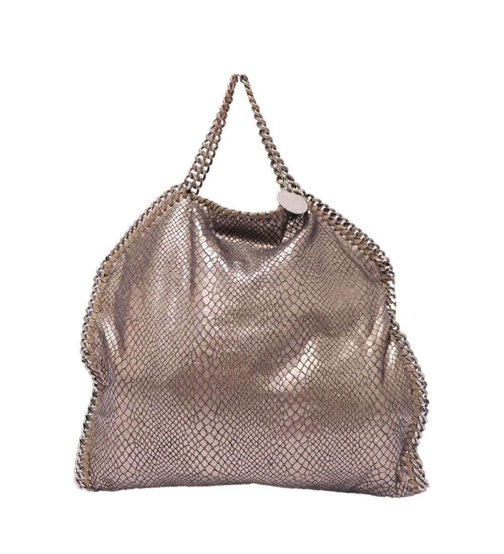 Women's Stella McCartney Faux Python Embossed Leather Falabella Tote For Sale