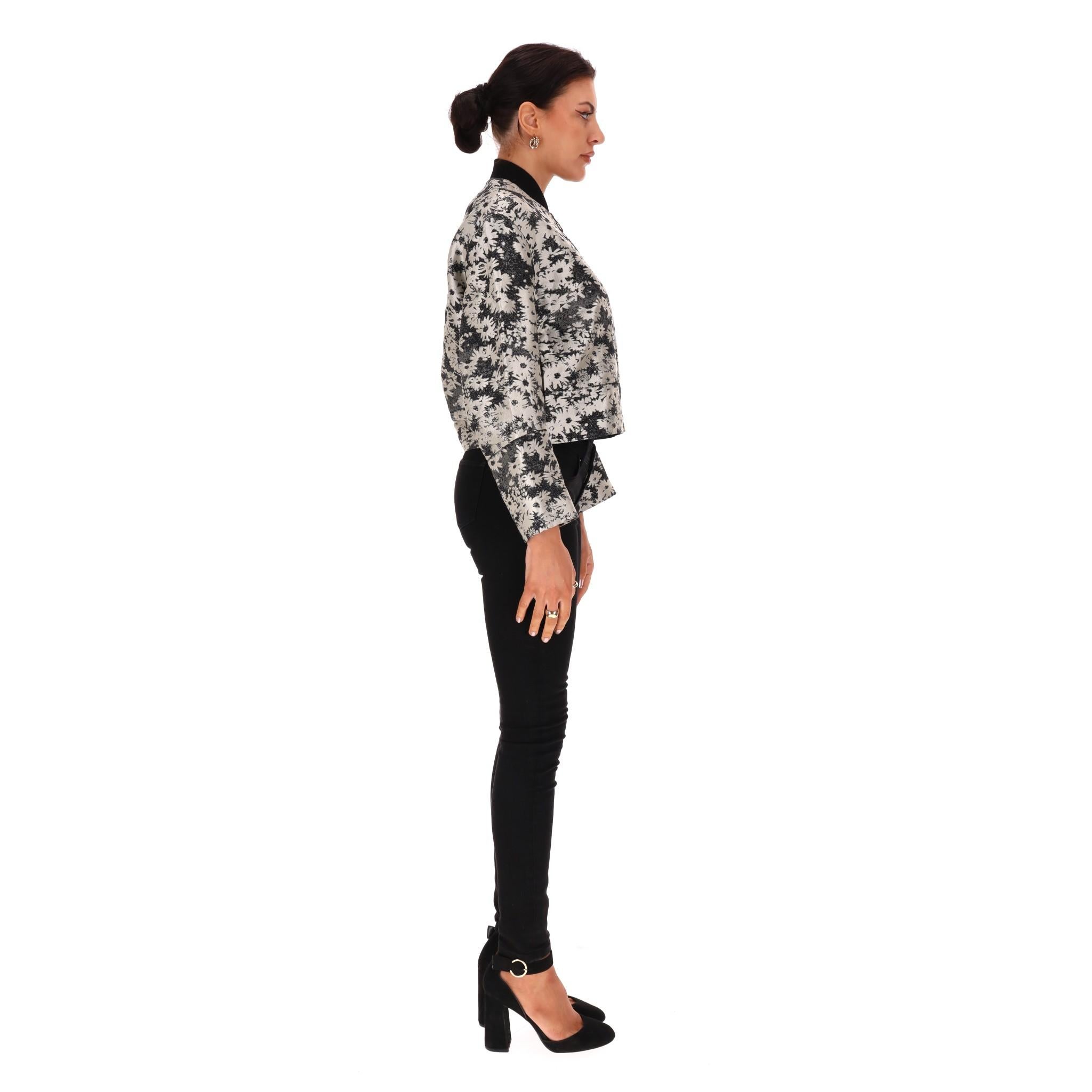 Grigio Bomber in jacquard floreale Stella McCartney in vendita