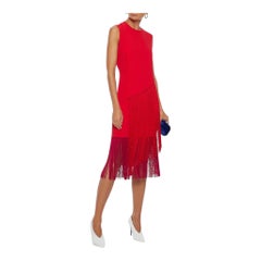Stella McCartney Fringed Crepe Midi Dress
