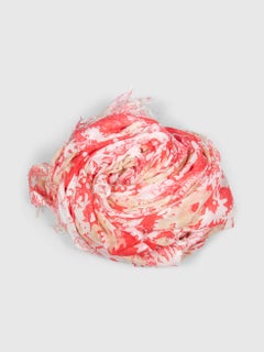 Stella McCartney Fringed Floral Print Scarf