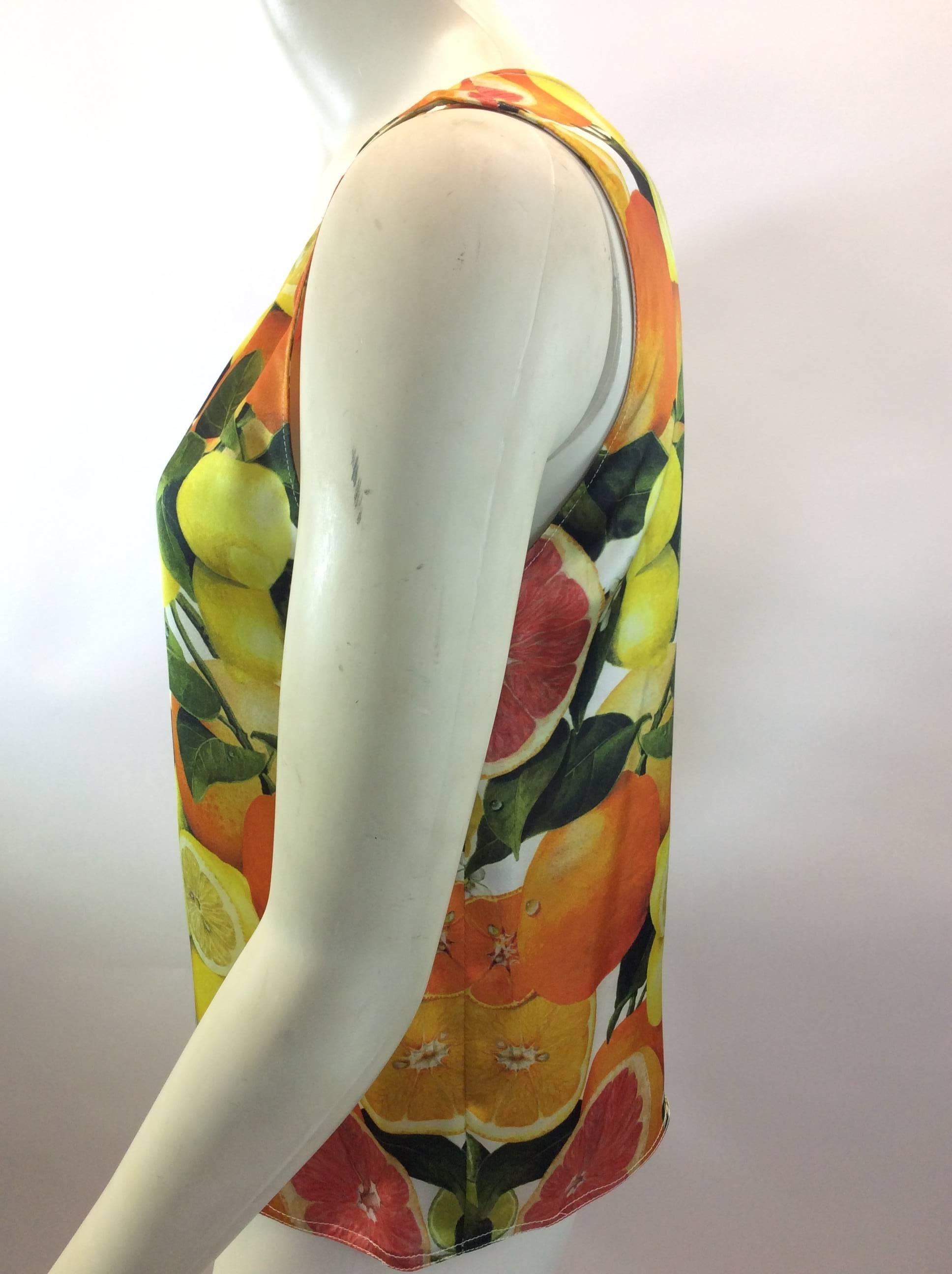 Stella McCartney Fruit Print Silk Blouse
100% Silk
Made in Italy
Length 20
Bust 34
Waist 34
$165
