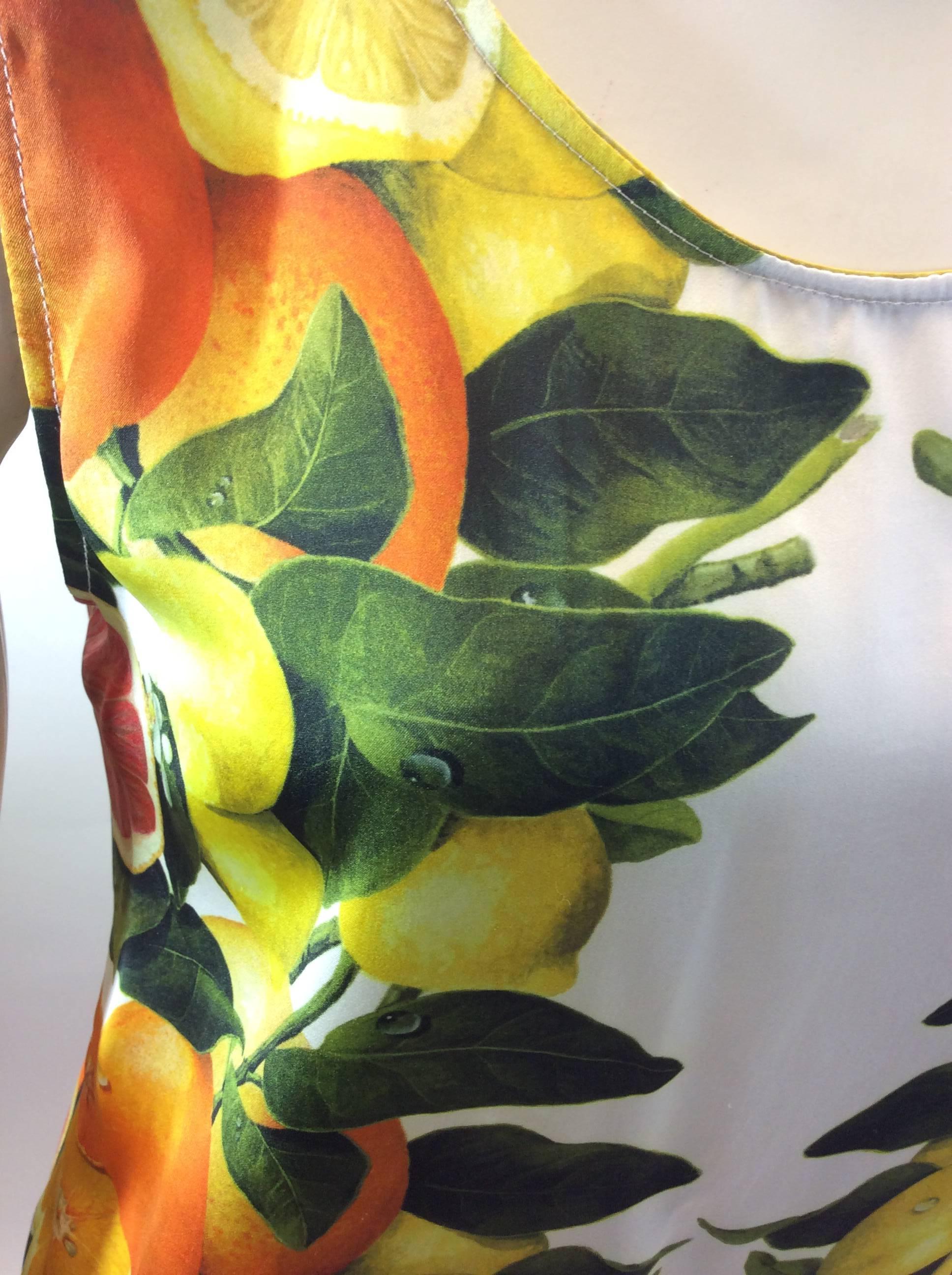 Women's Stella McCartney Fruit Print Silk Blouse For Sale