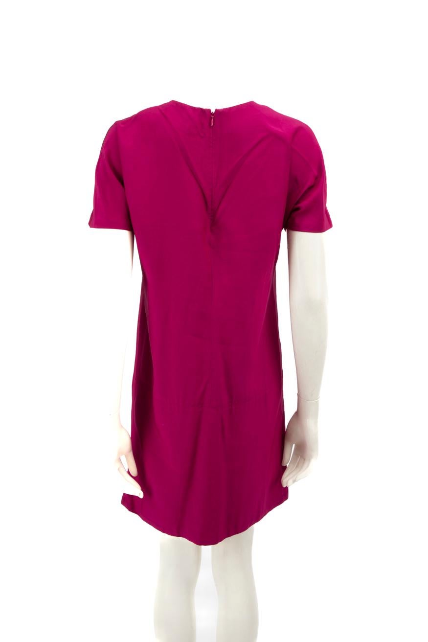 Stella McCartney Knielanges Kleid in Fuchsia Größe S (Rot) im Angebot