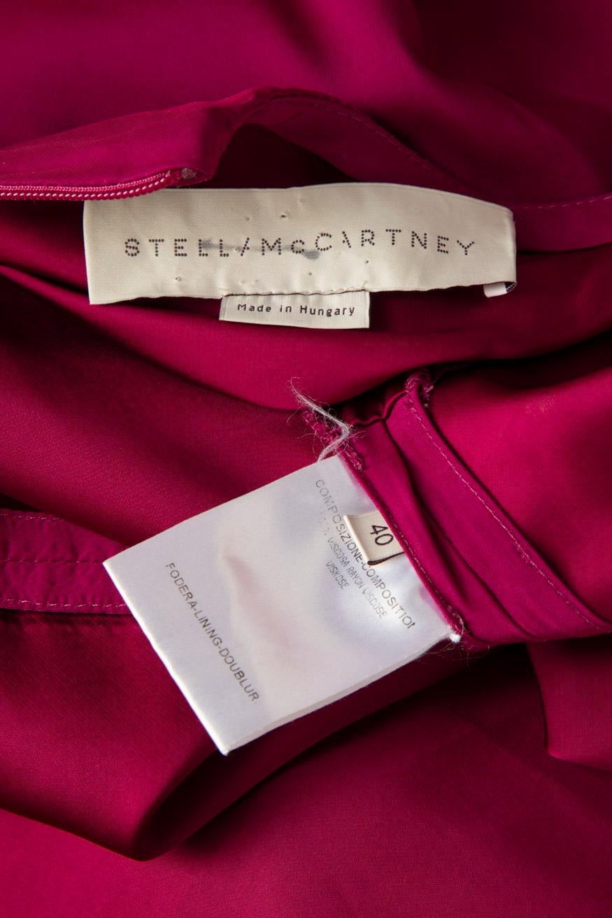 Stella McCartney Knielanges Kleid in Fuchsia Größe S im Angebot 3