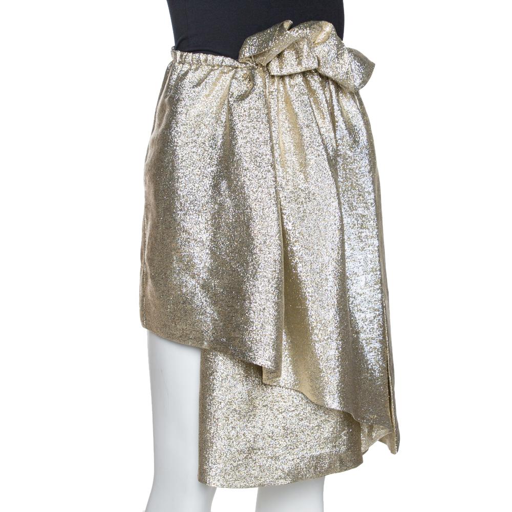 gold lurex skirt