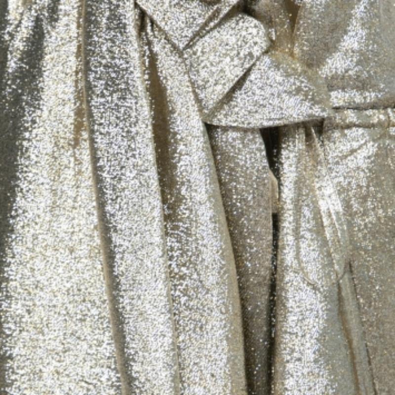 Stella McCartney jupe asymétrique Brynn froncée en lurex doré S Bon état - En vente à Dubai, Al Qouz 2