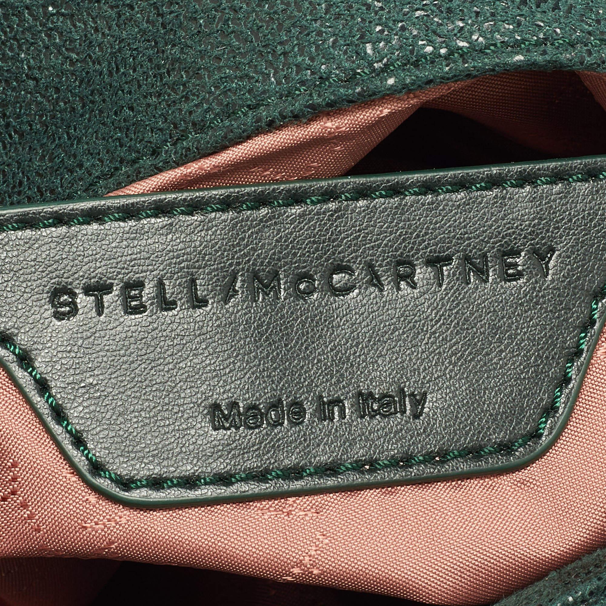Stella McCartney Green Faux Suede Falabella Shoulder Bag 11
