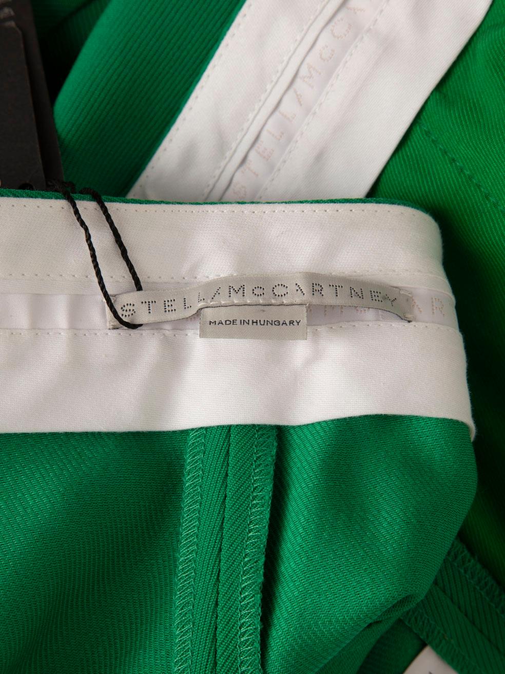 Stella McCartney Green Wool Straight Trousers Size S 2