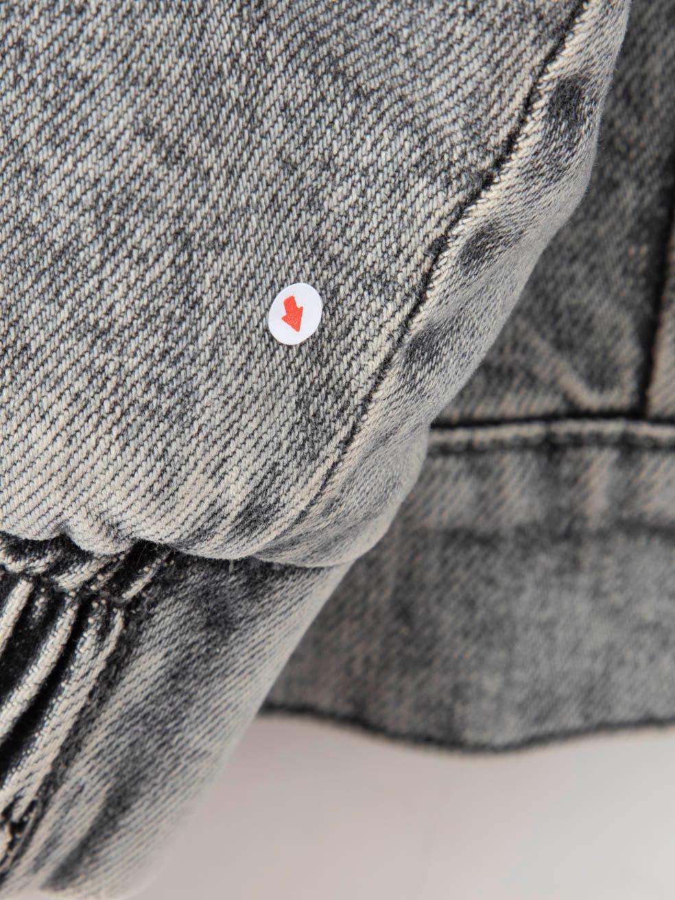 Stella McCartney Grey Denim Mid Length Jacket Size S For Sale 1