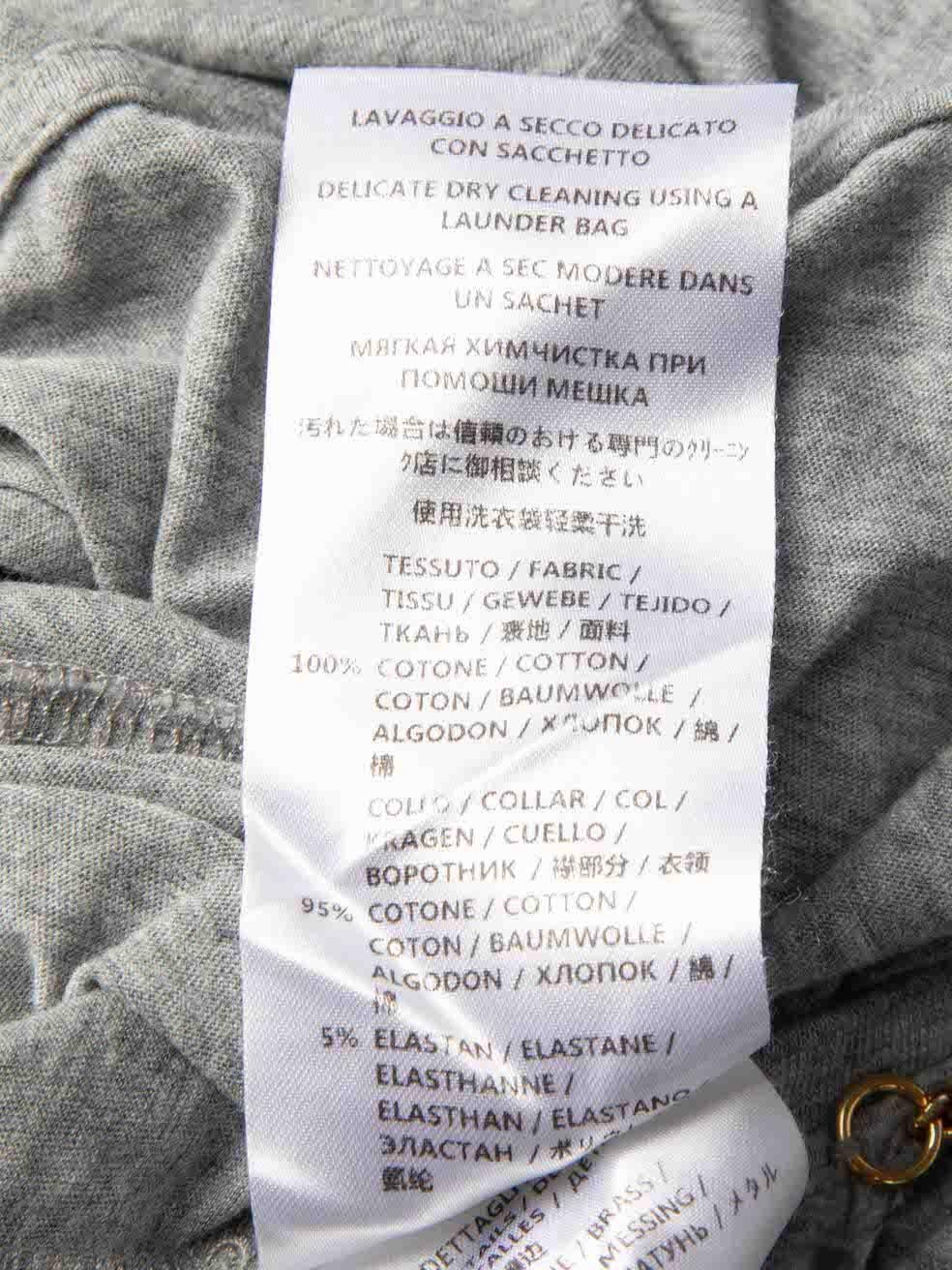 Stella McCartney Grey Distress Falabella T-Shirt Size M For Sale 2