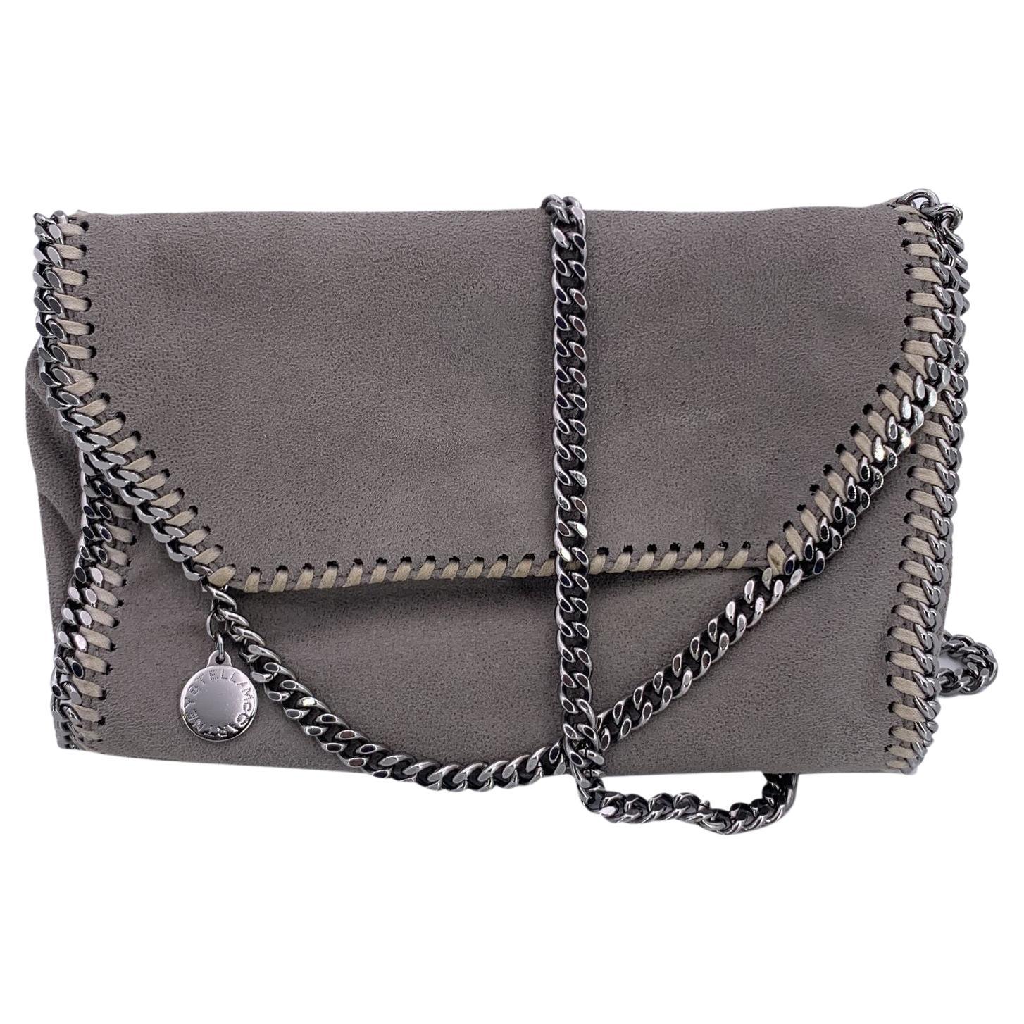 Stella McCartney Grey Falabella Flap Crossbody Shoulder Bag