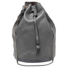 Stella McCartney Grey Faux Leather Falabella Bucket Bag