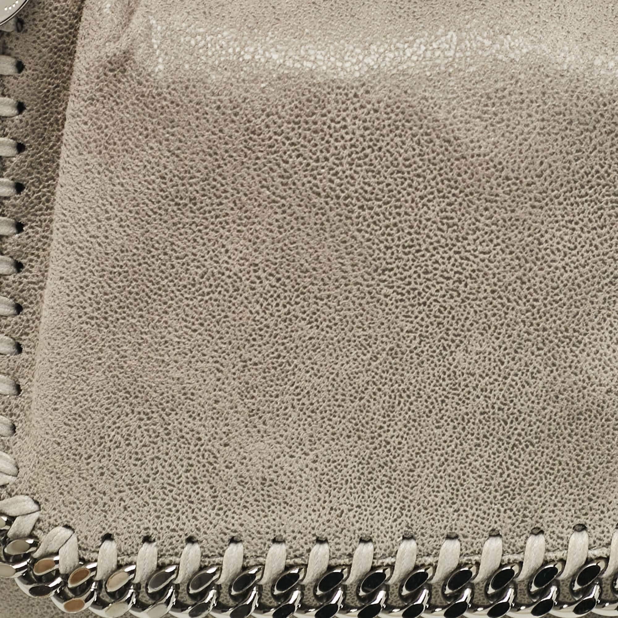 Stella McCartney Grey Faux Suede Falabella Flap Bag 1